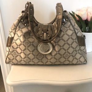 Authentic Versace shoulder bag in Champagne colour.